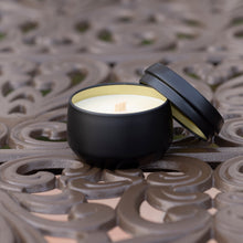 Load image into Gallery viewer, Citrus Breeze Beeswax Blend Candle - Black Tin
