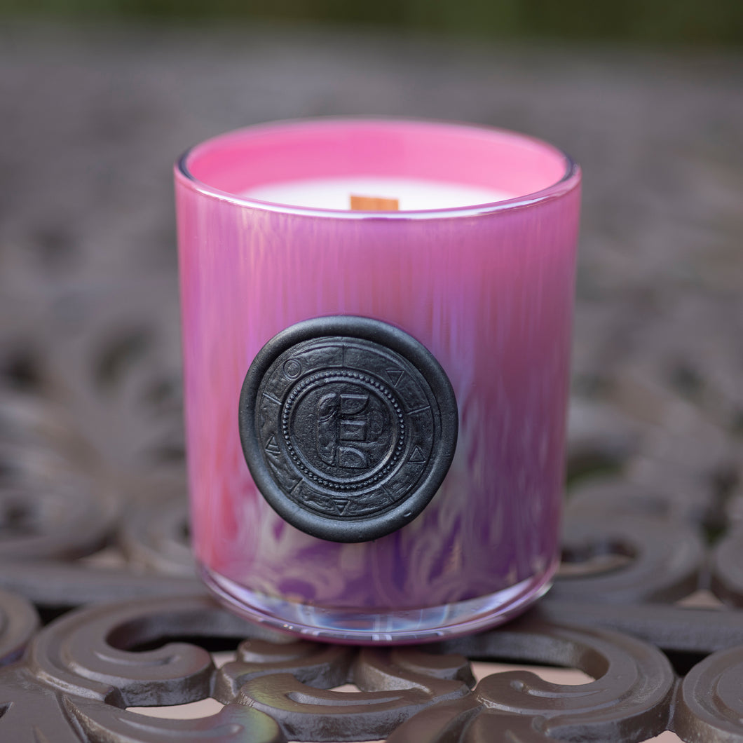 Forest Fruit Coconut & Beeswax Candles - Pink Iridescent