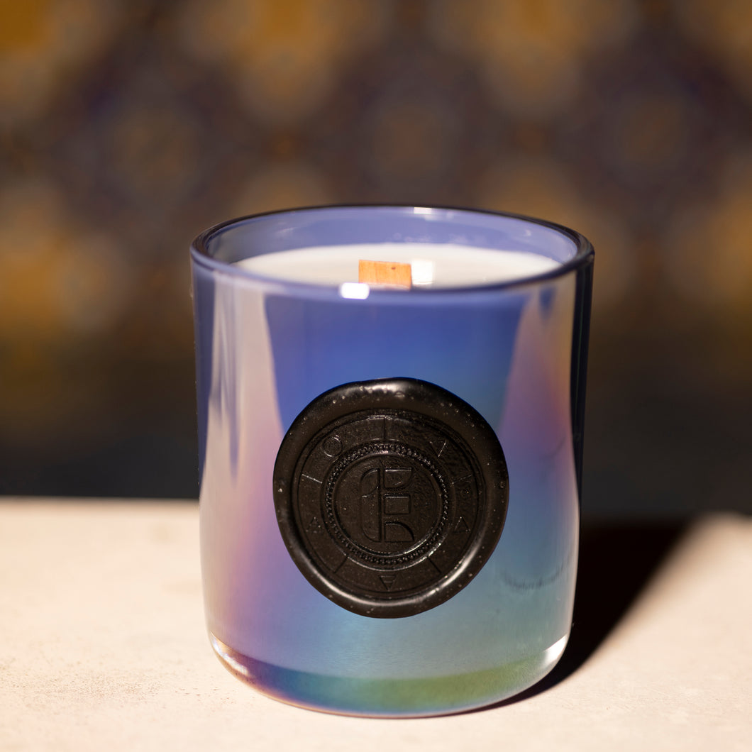 Sea Siren Coconut & Beeswax Candle - Iridescent Blue